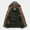 Designer 6XL Jaqueta de Inverno com Capuz Masculina Jaqueta de Lã Grossa Masculina Parkas Masculina Chapéu Militar Destacável Casacos Masculino Jaqueta M