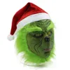 Santa Grinch Cosplay Mask Noel Lateks Maskeleri Eldivenler Prop Cadılar Bayramı X08033235436
