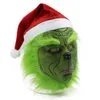 Santa Grinch Cosplay Mask Kerstmis latex maskers Handschoenen Prop Halloween X08032364033