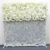 3D creatieve bloem muur gemaakt met stof worden opgerold kunstbloemstuk bruiloft achtergrond muur decor hortensia Rose239G