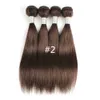 4 Bundles Indian Human Hair Weaving Bundles 50g/pc Straight Dark Brown 1B613 T1b27 1B30Ombre Honey Blonde Short Bob Style