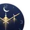 Orologi da parete Stile musulmano Movimento disattivato muto-orologio 3D acrilico Luce di lusso orologio per soggiorno Decorazione domestica Eid
