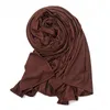 20 Couleurs Plaine Turbans Jersey Hijab Écharpe Épais Modal Wrap Cou Châles Haute Qualité Foulards Doux Tête Musulmane Snood 180 * 80 Cm