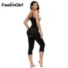 FeelinGirl Full Body Intimo donna Dimagrante Shapewear Butt Lift Shapers Cavallo aperto Pantaloni lunghi Pancia Gambe Controllo Body Shaper 210402