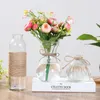 ダイニングテーブル小さな花瓶水耕植物ガラス花瓶飾りリッチ竹の創造的な花のアレンジテーブルフラワー花瓶210409