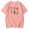 大型男性Tシャツ夏半袖Tシャツ520漫画ヒップホッププリント衣料品OネックルーズTシャツメンズY0809