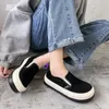 Luxo Sapatos de Pão Mulheres Nova Versão Coreana All-Match Leather Shoe Casual Solic Soled Student Board Sneakers Luxe Marque Femmes Chaussures A97