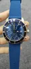 Merk kwarts chronograaf mannen stopwatch sapphire superocean roestvrijstalen roteerbare ring zwart blauw keramische horloges polshorloges2577456