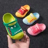 Summer Cute Cartoon Dinosaur Boys and Girls Beach Hole Baby Garden Kids Children Slippers Shoes KSS02 210712