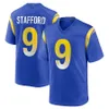 9 Maglia Matthew Stafford Uomo donna gioventù 3 Odell Beckham Jr. 40 Von Miller 99 Aaron Donald 2 Robert Woods 5 Jalen Ramsey 10 Cooper Kupp Maglie da calcio Cuciture reali