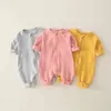 Baby Boy Girl Autumn Spring Ubrania Letter Letter Letter Romper Jescsuit Playsit Born Ubrania 210412