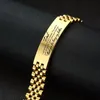 Braccialetti da tennis alla moda Catena a maglie in acciaio inossidabile tono oro pulsara masculina Incisione personalizzata fai-da-te Nome Informazioni sull'amore Regali