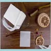 100 Stück Einweg-Filterbeutel Dstring Leerer Beutel für losen Blatttee mit Natur Kaffee Werkzeuge Trinkgeschirr Küche Esszimmer Bar Hausgarten
