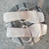 Kare Topuk Üzerinde Kayma Kadın Terlik Yaz Açık Trendy Rahat Sandalet İnce Kayış Zarif Ayakkabı 210427
