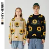 Maglioni da uomo coppia bf sciolte di girasole di girasole hong kong maglione in stile uomini e donne autunno inverno 2022 insanage maschi