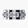 2021 Classic Fashion Eternity Band Wedding Ring Wheel Square RF Style Nail Rings för Män Kvinnor CZ Smycken