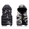 Föräldra-Barn Matchande Outfits Camouflage Child Waistcoat Bomull Flickor Boys Vest Kids Jacket Barn Ytterkläder för 100-185cm 211203