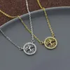 Collana antica con albero della vita Collana con pendente in oro e argento Collane con ciondolo con memoria Medaglione con ciondolo Gioielli vintage da donna Intero Ch3756990