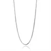 Halsbandskedjor 16-30 Platinumpläterad Halsband 1mm Kedja Fashion Chain Halsband för kvinnor Smycken