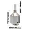 ZL0445 Аксессуары для курения алюминиевая металлическая воронка ручной мельница 56 мм Травообрабатывающая шлифовальная машина с нюхательным специями стеклянной бутылкой Snorter