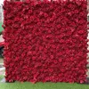 Dekorativa blommor kransar 3d paneler och roil artificiell vägg bröllop dekoration falska röda rosion peony orchids backdrop löpare heminredning