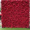 Dekorative Blumenkränze, 3D-Panels und Roil, künstliche Wand, Hochzeitsdekoration, gefälschte rote Rose, Pfingstrose, Orchideen, Hintergrundläufer, Ho8229758