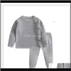 Cardigan chandails vêtements bébé enfants maternité livraison directe 2021 bébé pull ensemble de 2 pièces 201104 H98Pn