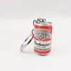 Keychains Simulation Beer Cans Keychain Boy Men Creative Trinket Couple's Cool Tide Bag Backpack Car Key Accessories Pendant Keyring Gifts