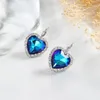 Neoglory Blue Heart of the Ocean Crystal Drop Earrings Kvinnor Den Titanic Love Party Alla hjärtans dag smycken gåvor