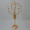 decoration Candelabras 7 Arms Candle Holders Metal Gold Candlesticks For Wedding Centerpieces Event Party Decoration senyu747