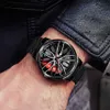 Relojes para hombre Rueda impermeable Llanta de coche Cuarzo Deportes para hombres Reloj Relogio Masculino Volks 210728