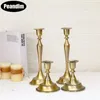 Peandim Romantic Diner Candle Houder Bronze Candelabra Europa Style Home Candle Houders Bruiloft Party Tafel Centrum Decor 210722