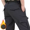 Pantalons à séchage rapide pantalons imperméables tactiques pour hommes hommes printemps hiver polaire Sports de plein air Trekking Camping pantalons de pêche 4XL H1223