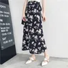 Bohemian High Waist Floral Print Summer Skirts Boho Asymmetrical Chiffon Skirt Maxi Long Skirts For Women 210721