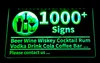 1000 Borden Lichtbord Bier Wijn Wiskey Cocktail Rum Wodka Drinken Cola Koffie Bar Club Pub 3D LED Drop Whole2382817