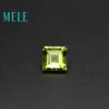 Mele Natural Peridot Стоун для изготовления ювелирных изделий, квадрат 6 ммкс6 мм вырезать зеленый свободный драгоценный камень, огонь цвет и яркий с высоким качеством H1015