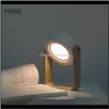 Lanterns Creative Multifunction Camping Travel Lantern Portable Foldable Led Desk Lamp Dimmer 6M8Kt H6Ytd