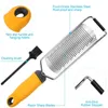 Kitchen Tools Handheld Zester Grater Cheese Graters With Razor Sharp Stainless Steel Blade Protective Cover Cleaning Brush For Lemon/Parmesan/Chocolate