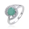 Fabricant de bijoux Beldan Wholeale 925 Sterling Sier Ring Natural Halo Classic Dign Gemstone Fine Ring Jewelry Women