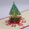 Cartes de vœux Année de l'arbre de Noël 3D pour invitations à des fêtes Cadeaux Bénédictions à la famille/amis