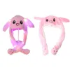 Light Up Plush Animal Hat with Moving Ears Cartoon Bunny Panda LED Earflap Cap X5XA Y211114241063250P