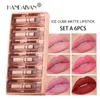HANDAIYAN New 12 Colors Matte Lipstick Nude and Bean Paste Color Waterproof Lips Cosmetics Makeup 6pcs/set