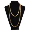 Dubai färg halsband 120cm guldkedja halsband för kvinnor flicka fru brud