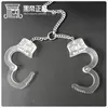 Plast BDSM SM SEX Toys Bondage Collar Handbojor Crystal Halsband Spel Vuxenprodukter