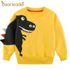 Kids Dinosaurs Sweatshirts Cotton Winter Autumn Baby Boys Girls T Shirts All Printed Animals for Boy Kid 210429