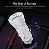 20W PD Billaddare LED Dual USB-typ-C Snabbladdning QC3.0 Ljus upp Snabb Laddning Auto Adapter för iPhone Samsung Smart Phone