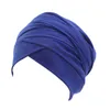 Nya damer stretch bomull lång svans lock cap scarf hatt etnisk turban hatt hår tillbehör