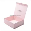 Jewelry Pouches, Bags Packaging & Display Wholesale 600Pcs/Lot Custom Logo Printed Magnet Foldable Gift Boxes Paper Box Drop Delivery 2021 E