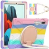 Hybrid Silicone Hard tablet Case With Stand Holder Shoulder strap for samsung Tab S7 11 inch T870/T875 A7 10.4inch T500/T505/T507 S6 Lite 10.4 P610/P615