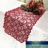 Motif de coeur Table de table réutilisable Restaurant Mariage Décoration pratique Lavable Cuisine Home Runner Saint Valentin DIY Lace1